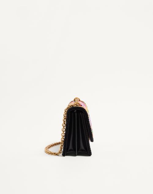 Valentino Garavani - Valentino Garavani Vain Embroidered Shoulder Bag - Multicolour - Woman - Shoulder Bags